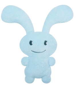 Peluche Hochet Funny Bunny Bleu 24 cm